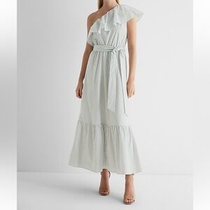 One Shoulder Ruffle Maxi